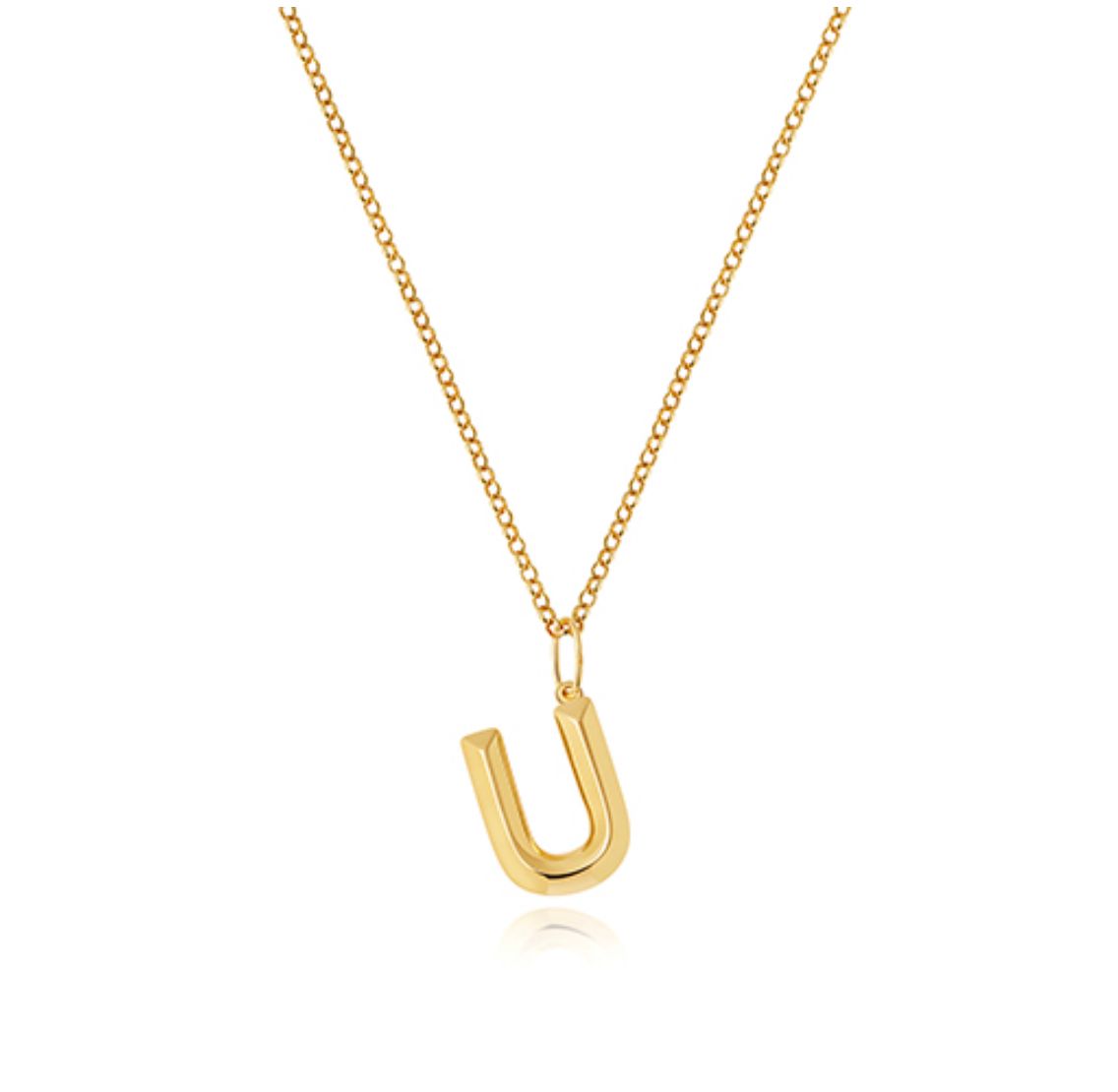 Solid Gold Letter U