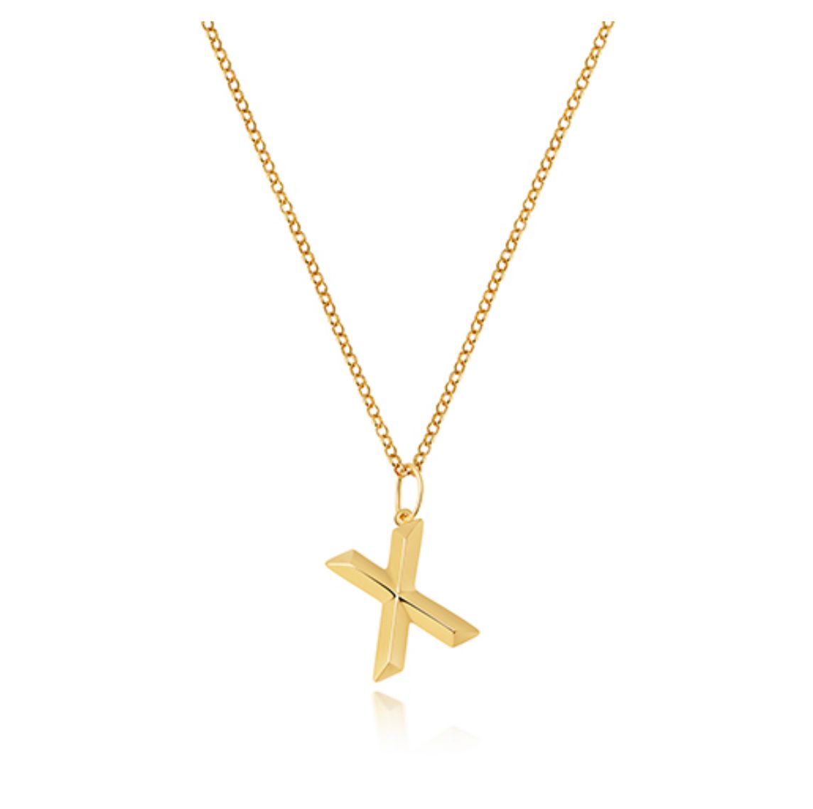 Solid Gold Letter X
