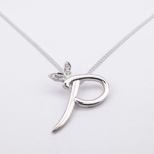 Alato P Initial Necklace