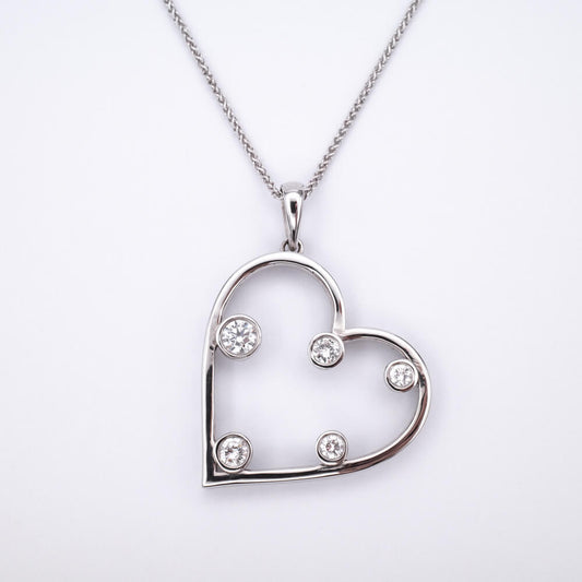 White Gold Heart Necklace