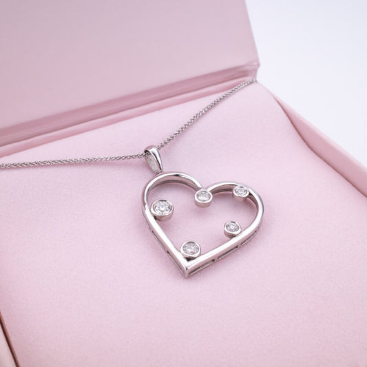 White Gold Heart Necklace