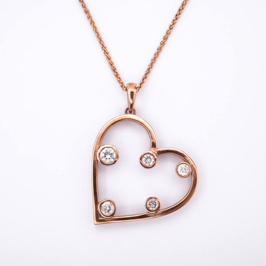 Rose Gold Heart Necklace