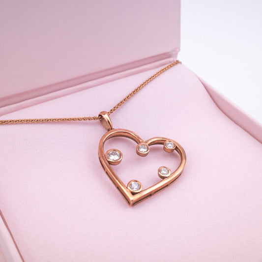 Rose Gold Heart Necklace