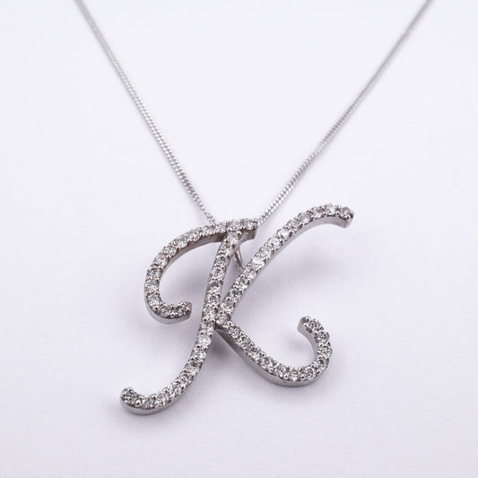 Harmony Letter K White Gold Pendant