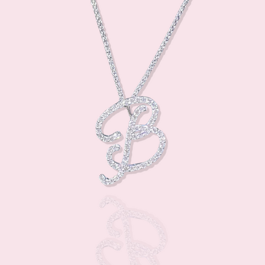 Harmony Letter B White Gold Pendant