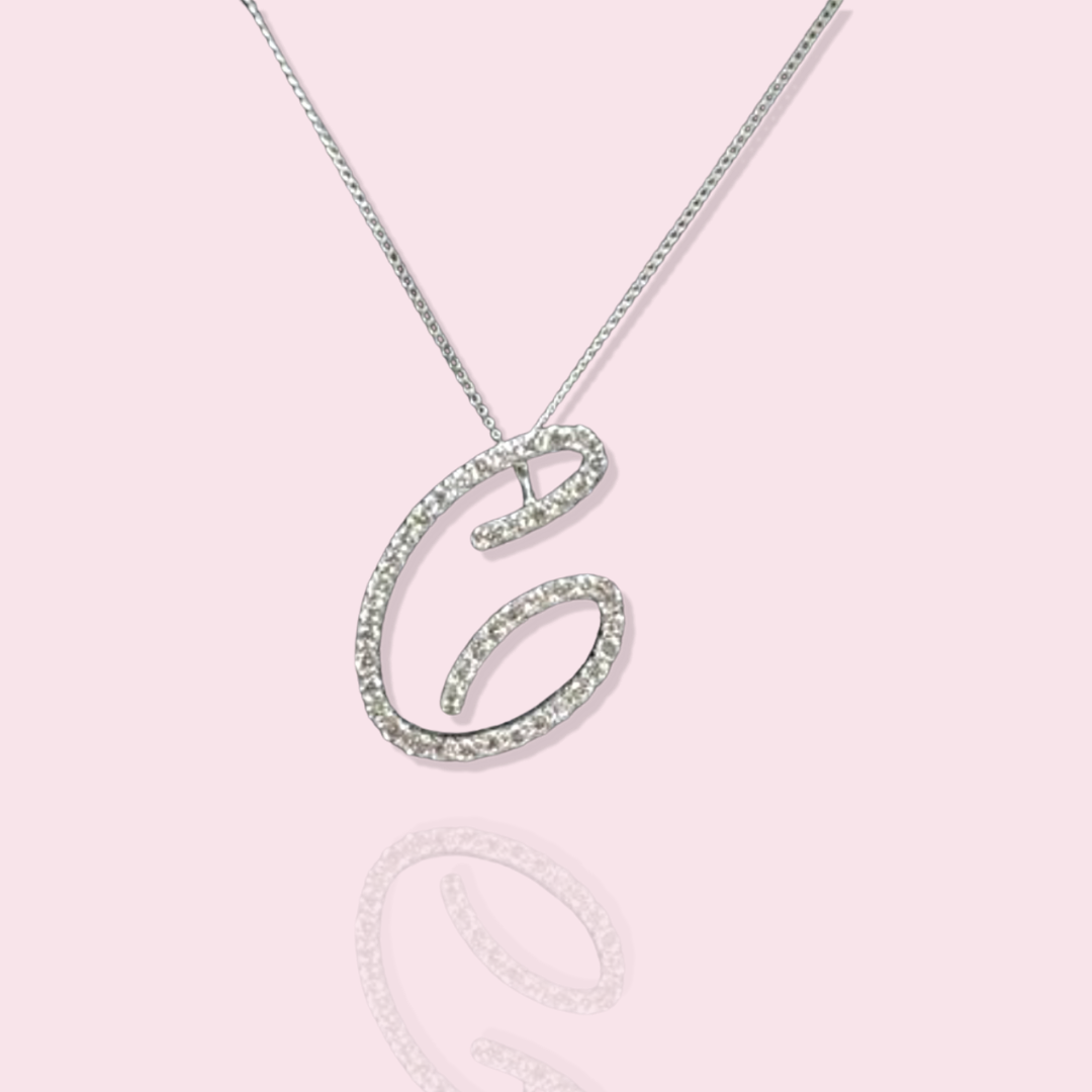 Harmony Letter C White Gold Pendant