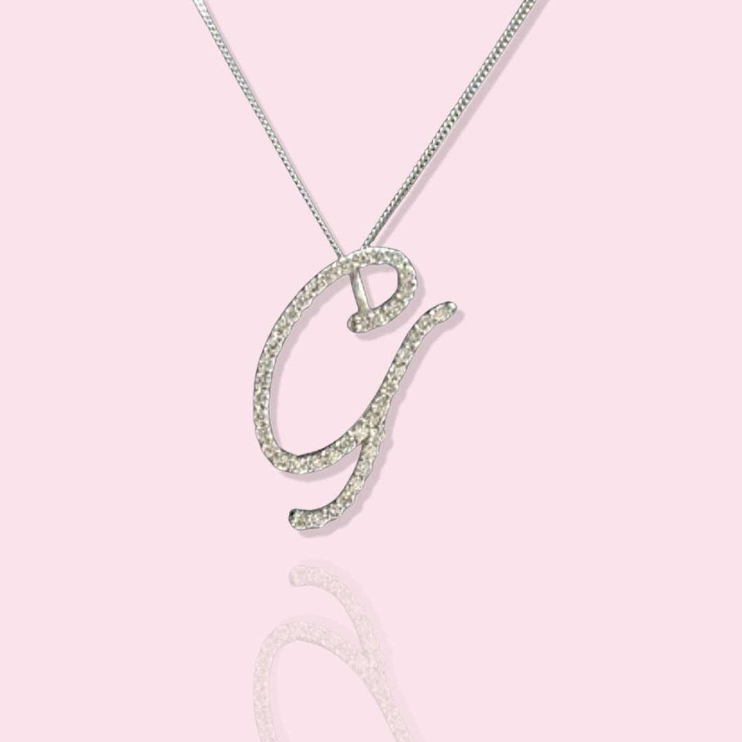 Harmony Letter G White Gold Pendant