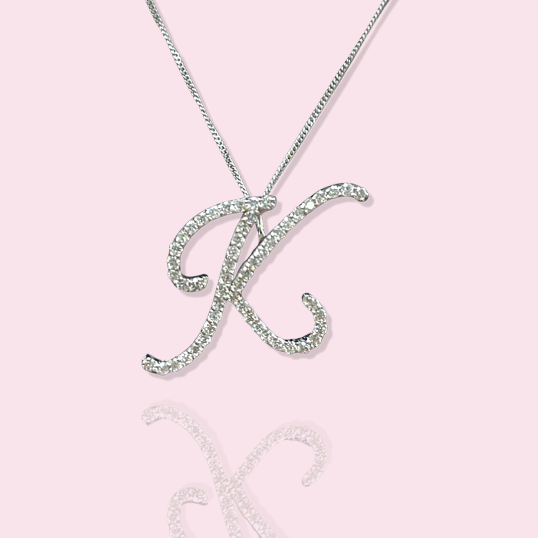 Harmony Letter K White Gold Pendant