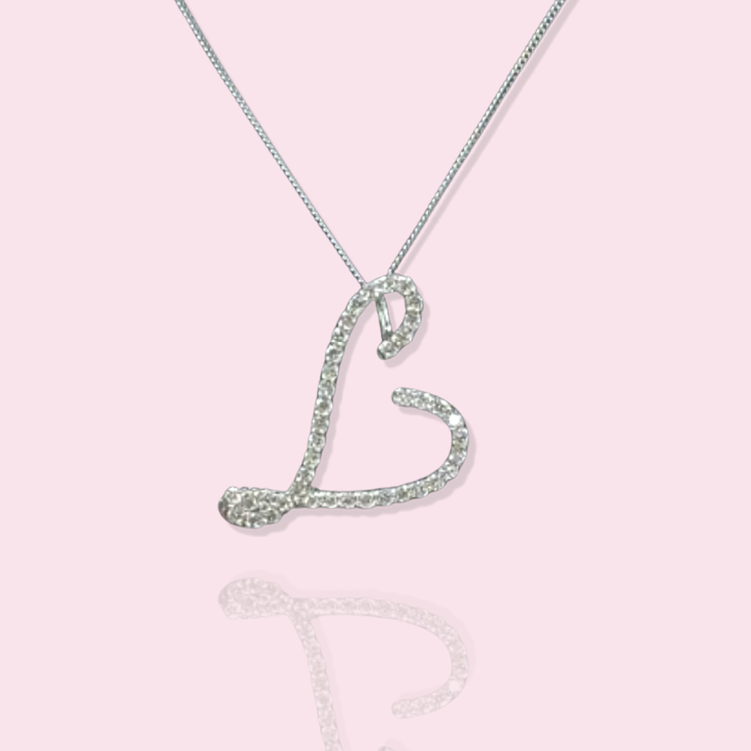 Harmony Letter L White Gold Pendant