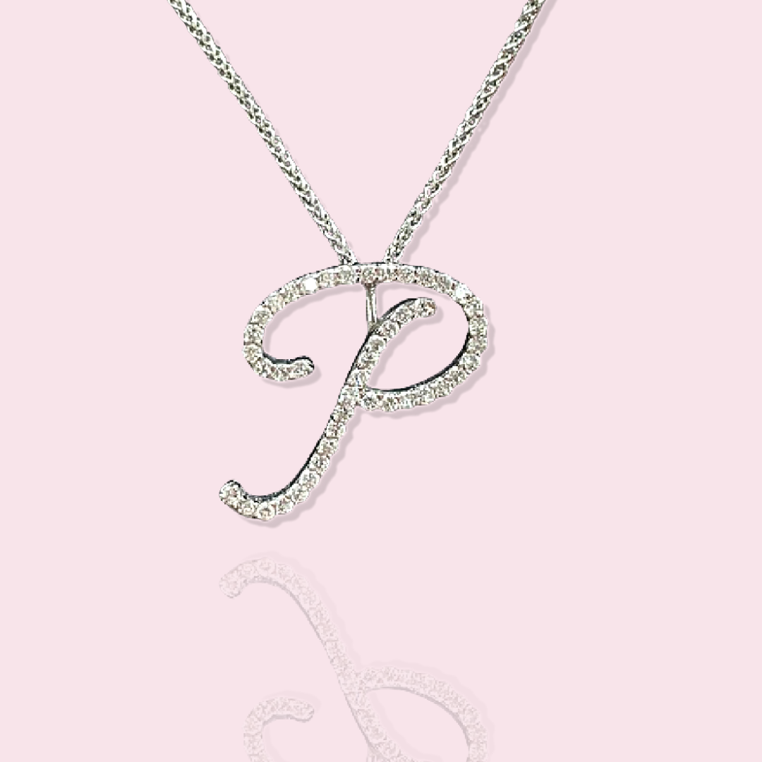 Harmony Letter P White Gold Pendant