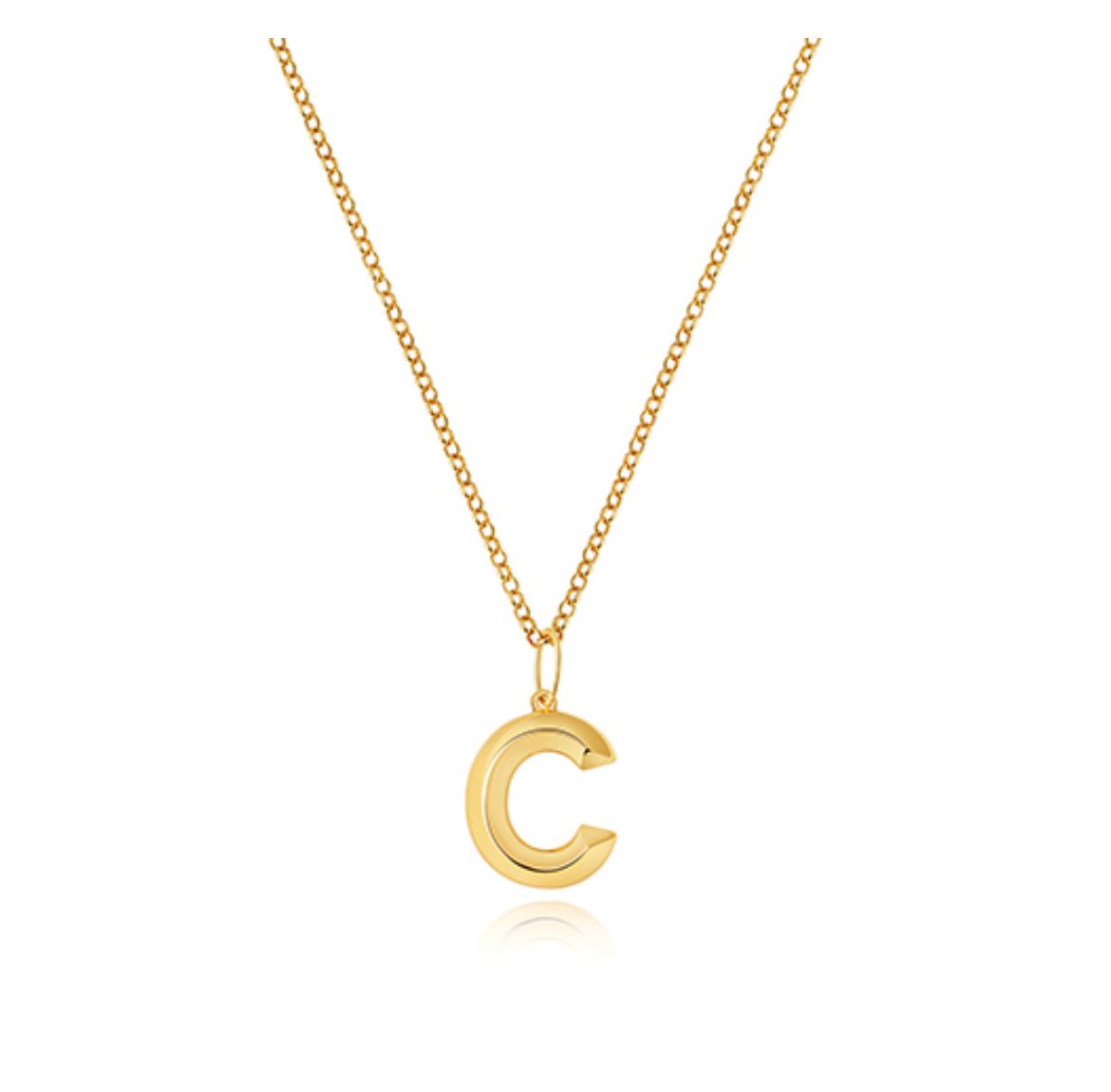 Solid Gold Letter C