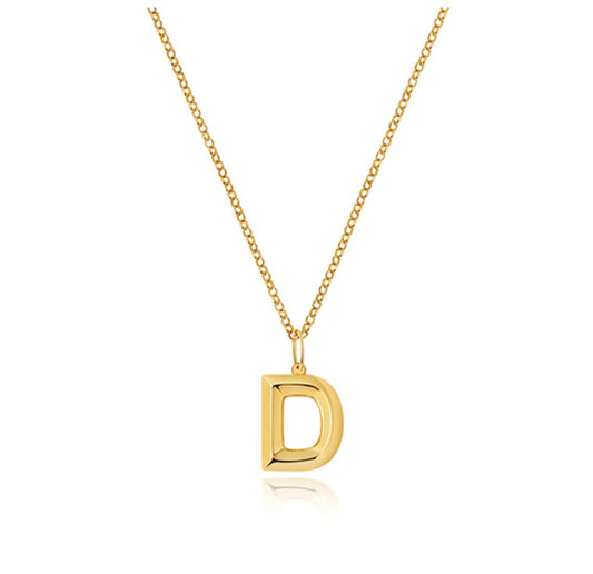 Solid Gold Letter D