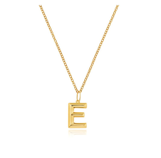 Solid Gold Letter E