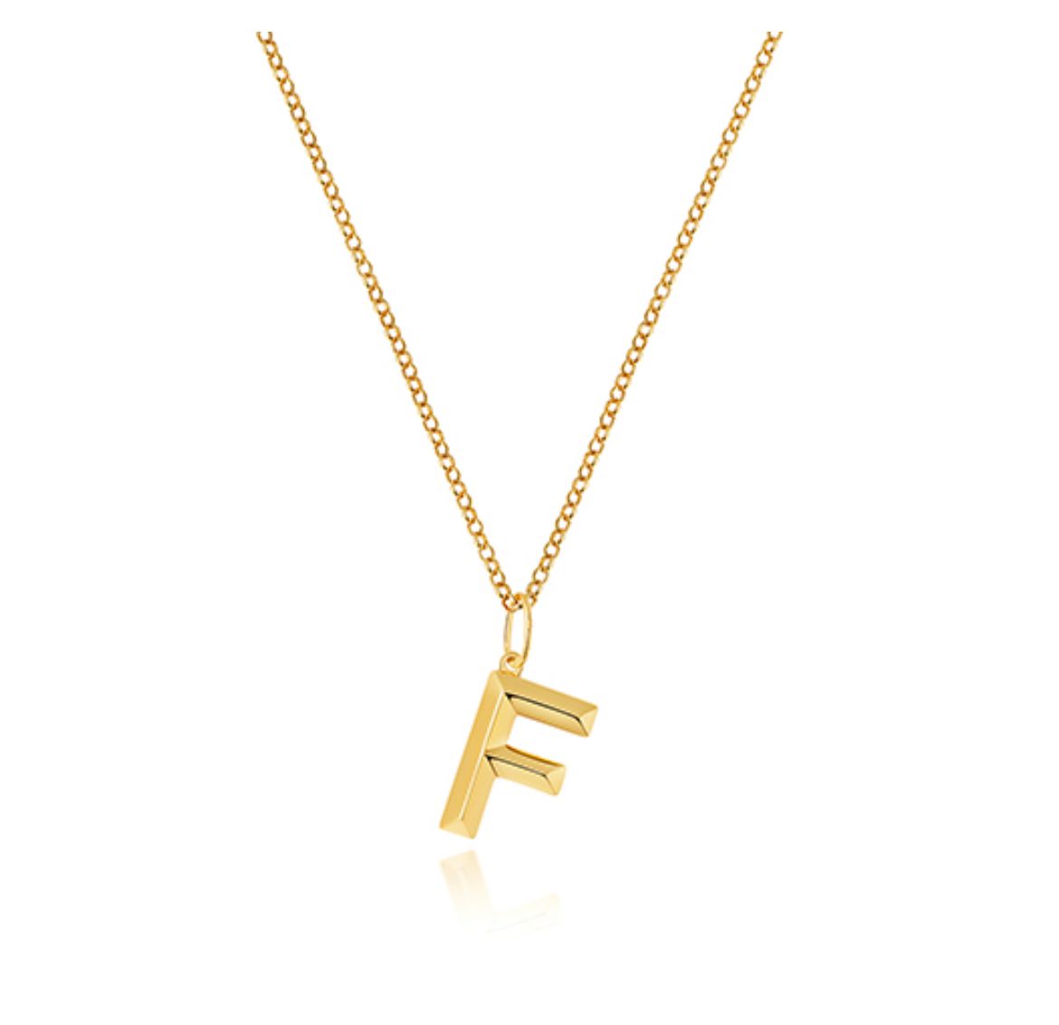 Solid Gold Letter F