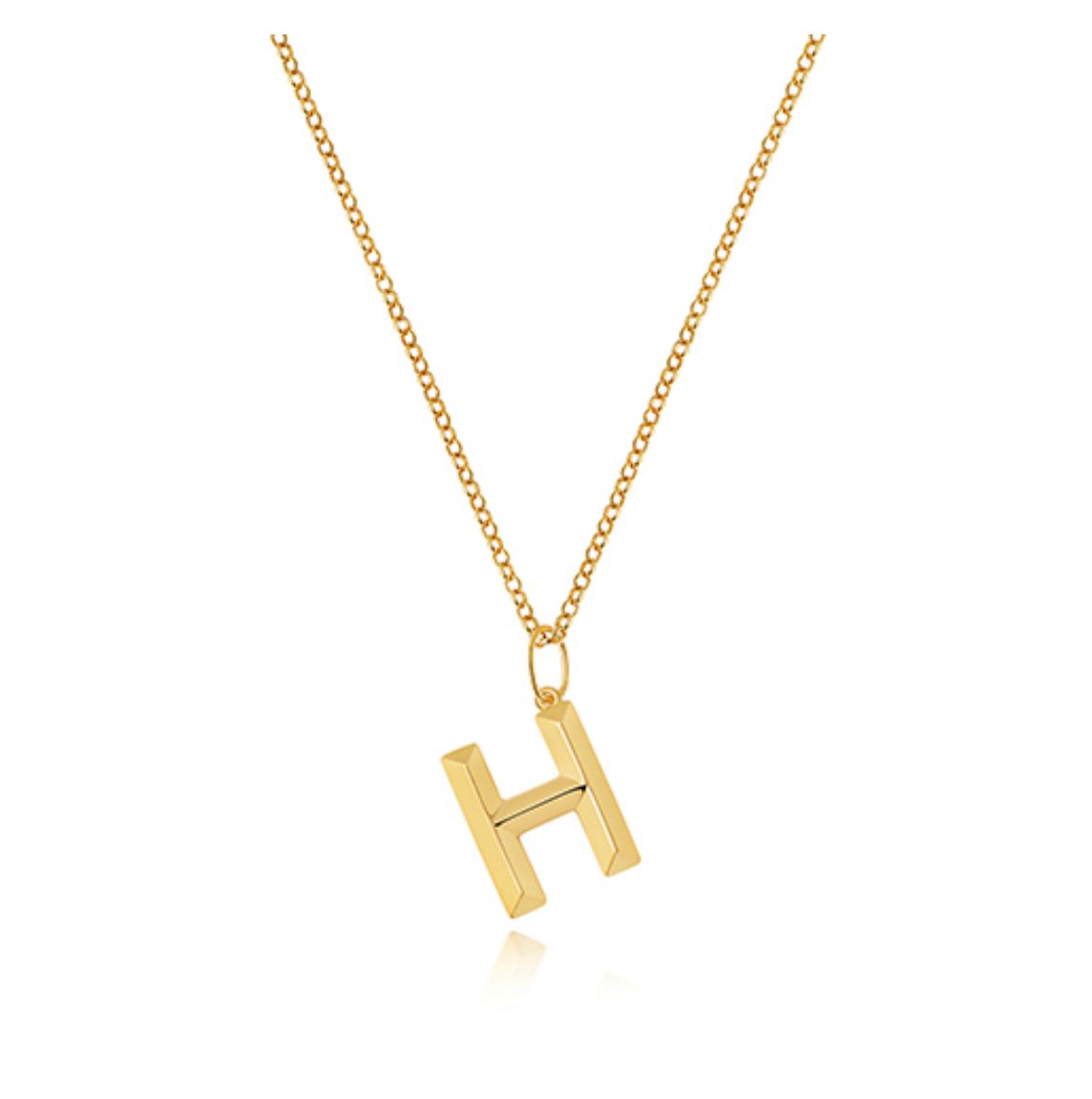 Solid Gold Letter H