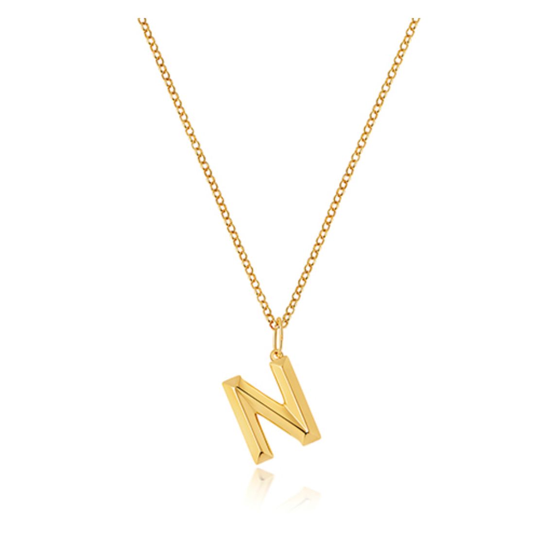 Solid Gold Letter N