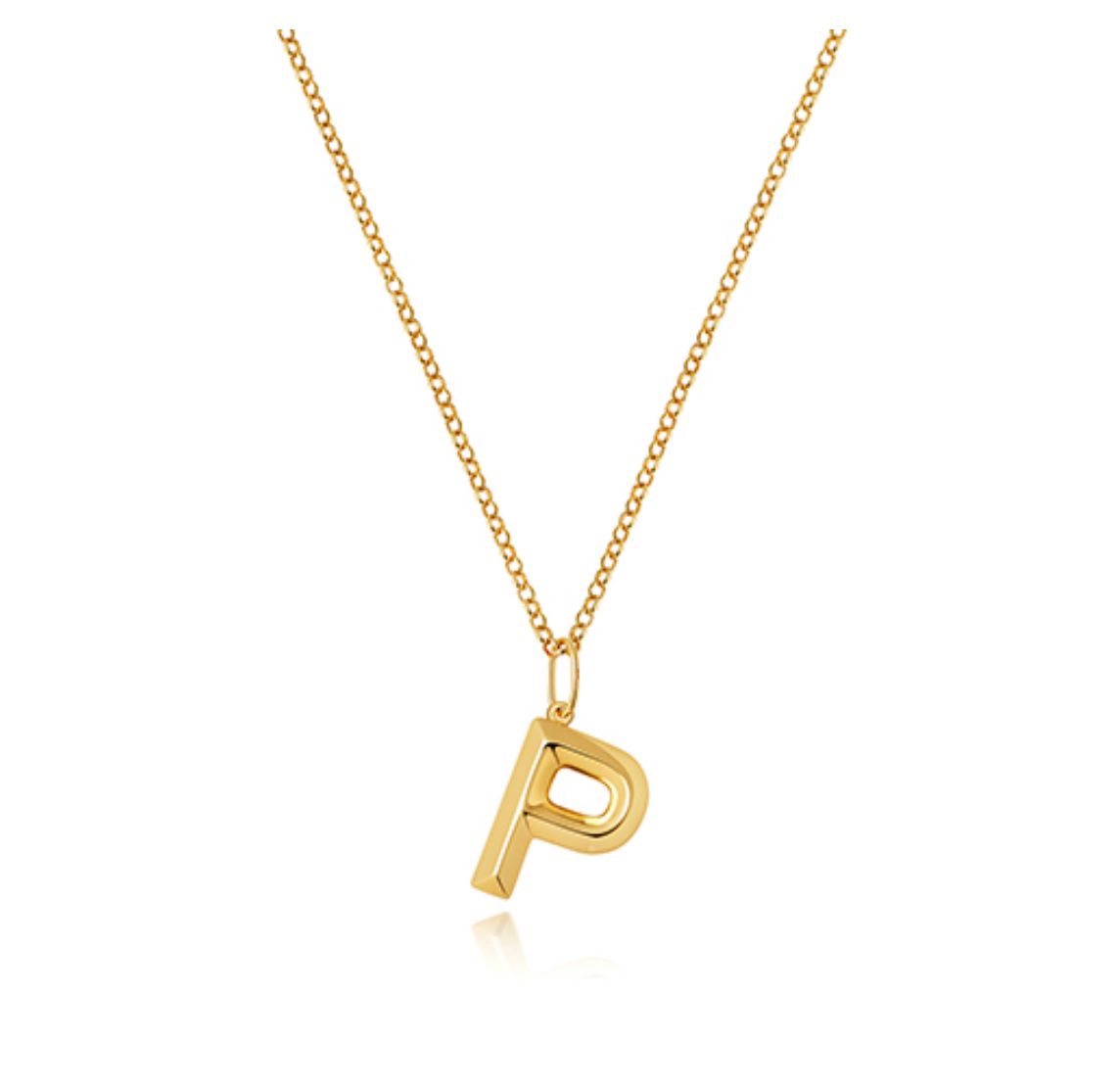 Solid Gold Letter P