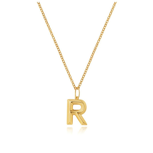 Solid Gold Letter R