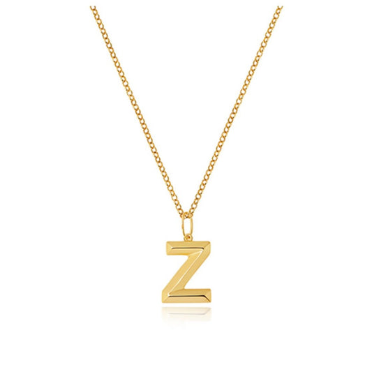 Solid Gold Letter Z