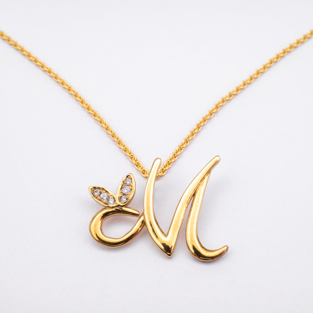 Alato M Initial Necklace