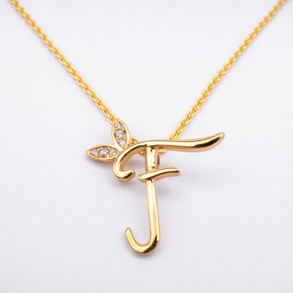 Alato F Initial Necklace