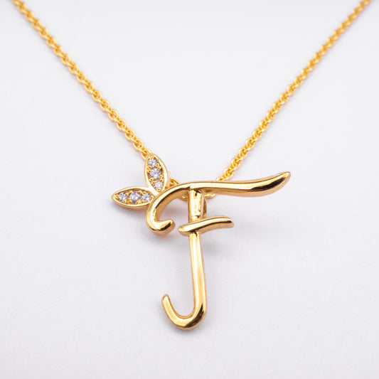 Alato F Initial Necklace