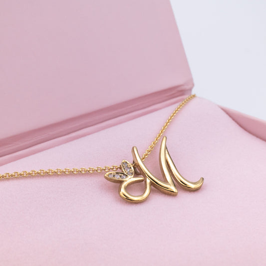 Alato M Initial Necklace