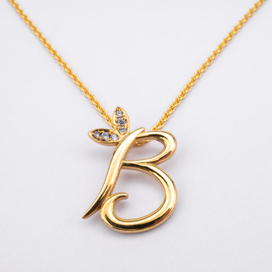 Alato B Initial Necklace