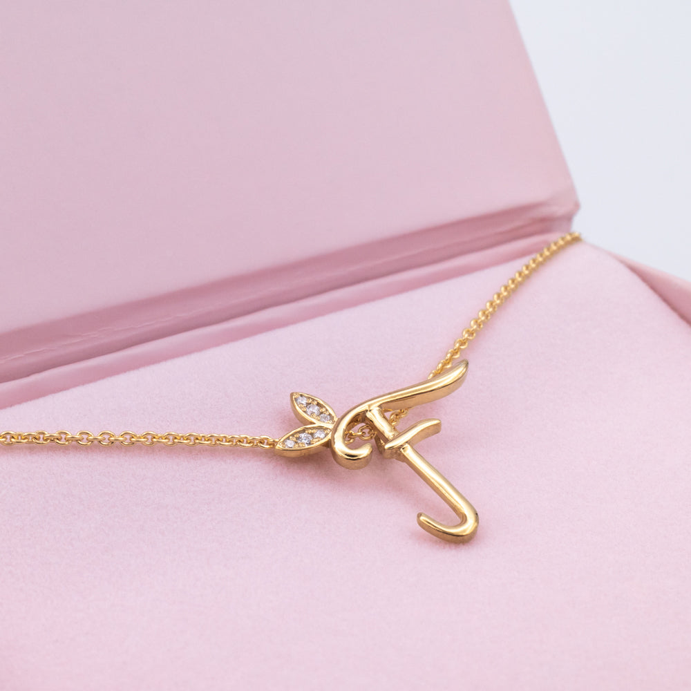 Alato F Initial Necklace