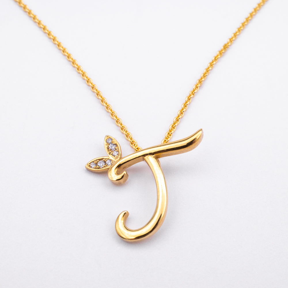 Alato J Initial Necklace