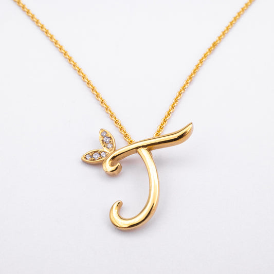 Alato J Initial Necklace