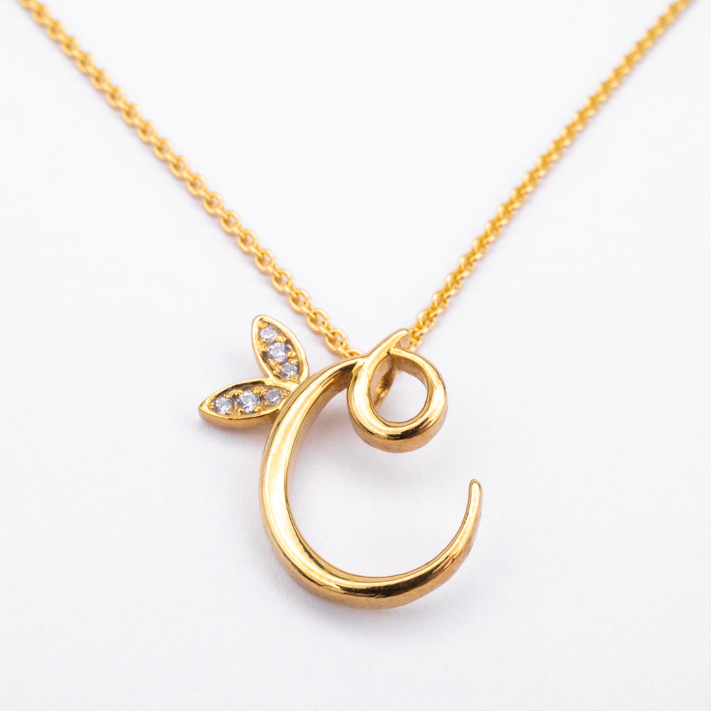 Alato C Initial Necklace